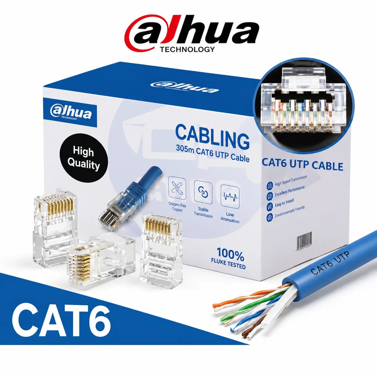 Connecteurs RJ45 CAT6 – boîte de 100